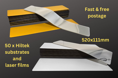 50x hiltek blank number plate - blank,