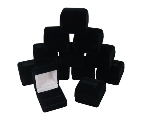 Luxury black velvet ring - black,