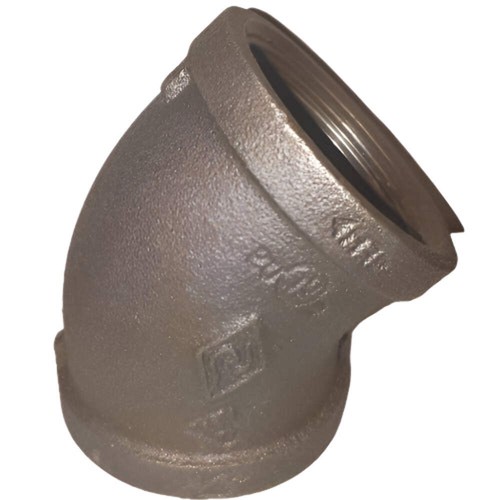 Black malleable iron - malleable, 45°