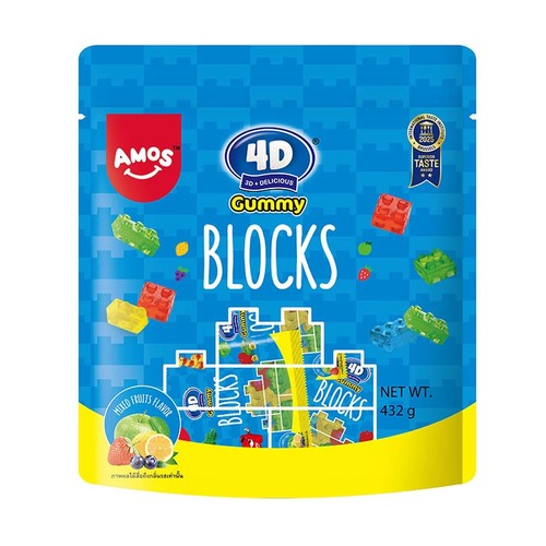 Amos gummy blocks pouch - amos,