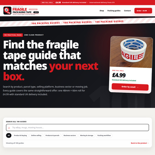 Fragile packaging tape - tape, online