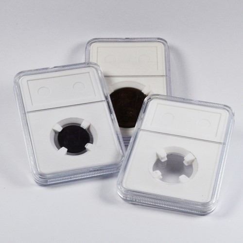 Acrylic coin slab - coin, white